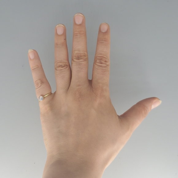 Goldtone Green Triangle Earrings, Goldtone Bangles and Goldtone Ring - Picture 10 of 12